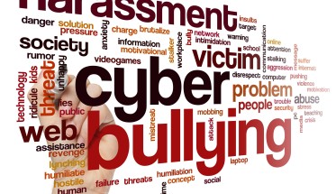 Cyber bullying concept word cloud background