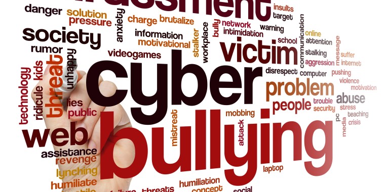 Cyber bullying concept word cloud background