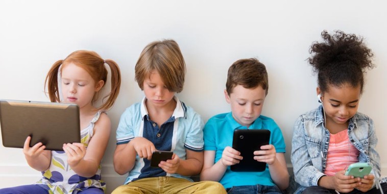 Children using technology